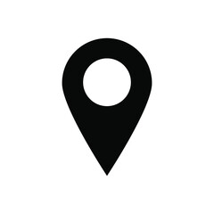 Flat vector illustration of location icon isolated on white background. EPS 10
