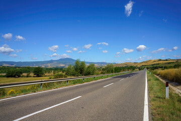 Rural landscape along the Cassia near Acquapendente, Lazio
