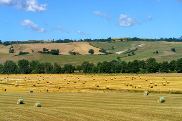 Fototapeta na wymiar Rural landscape along the Cassia near Acquapendente, Lazio