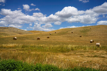 Fototapeta na wymiar Rural landscape along the Cassia near Radicofani, Tuscany