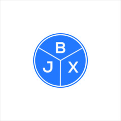 BJX letter logo design on white background. BJX creative circle letter logo concept. BJX letter design. 