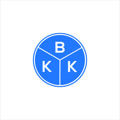 BKK letter logo design on white background. BKK  creative circle letter logo concept. BKK letter design.