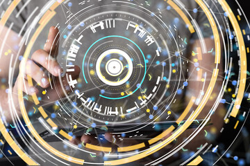 Online shopping business concept selecting shopping cart