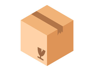 box packaging on white background , Isometric