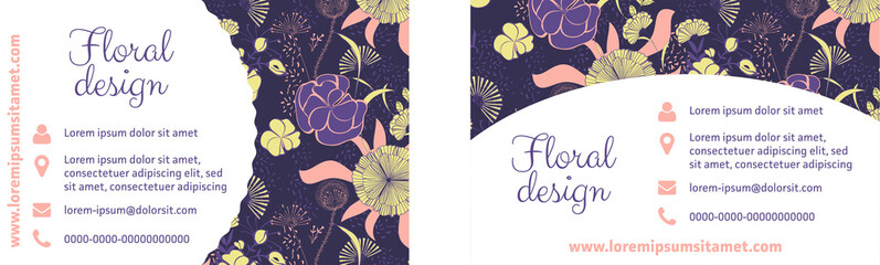 Trendy spring floral motifs. Suitable for social media posts, mobile apps, cards, invitations, banner design and web / internet ads. Vector illustration.