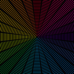 Colorful rainbow vector bakcground. Bright design with colorful lines