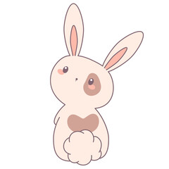 Cute rabbit, bunny. Symbol of 2023 Chinese New Year, Easter holiday. Rabbit animal for your design