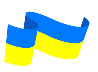 Vector Ukrainian flag. Yellow ribbon. No war, Save Ukraine. Anti-war vector
 illustration.