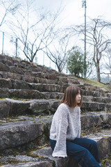 Fototapeta premium 自然の中の女性