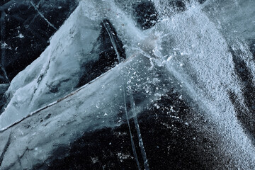 Obraz na płótnie Canvas winter ice in the snow