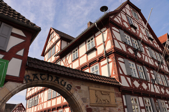 Fachwerkstadt Wanfried; Blickwinkel am Rathaus