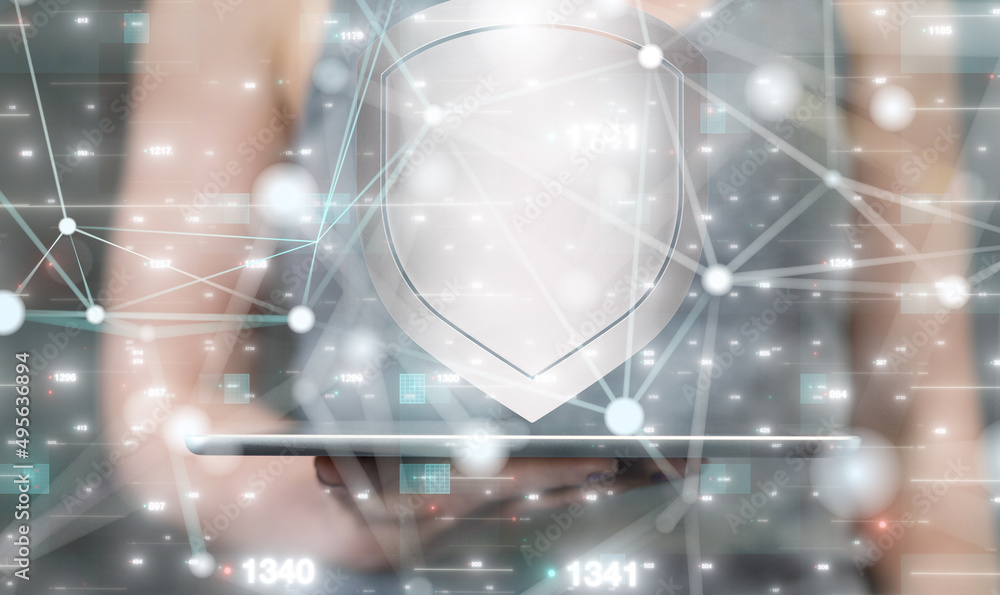 Wall mural cybersecurity of digital network systems with computer security enginee