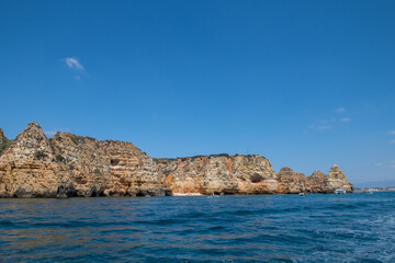 Costa del Algarve portugués vista desde el mar