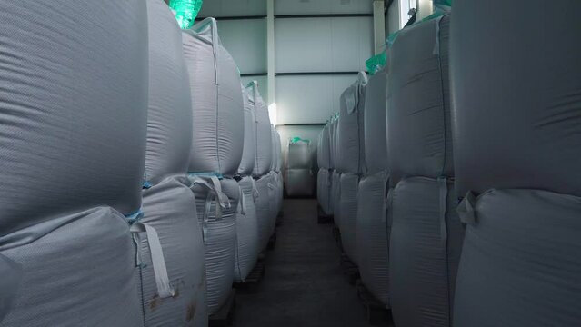 Bagging for export. Mountain bags