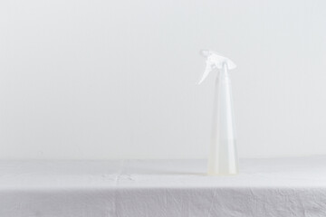 Spray bottle on the table