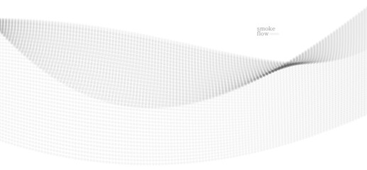 Abstract vector smoke background, wave of flowing circles particles, light grey abstract illustration, smooth and soft design, relaxing image.