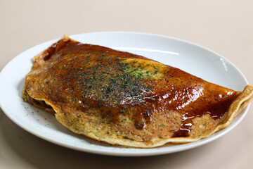 ソースがたっぷりかかった行田名物のフライ