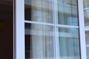 windows, doors to the balcony, glass