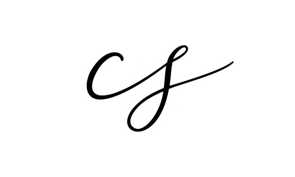 Letter Initial cs Vector Logo Design