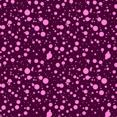 A set of seamless patterns with small polka dots on a color background, 1000x1000, vector graphics.