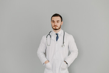 smiling doctor with laptop