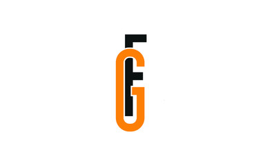 Letter Initial FG GF Vector Logo Design