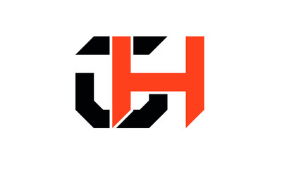 Letter Initial GH Vector Logo Design