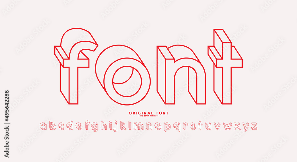 Poster bulk sans serif font in outline style