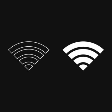Wifi icon on grey background