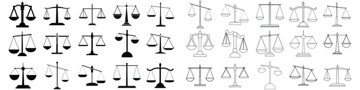 Libra icon vector set. scales illustration sign collection. balance symbol. weigher logo.
