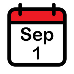 Calendar icon with first September