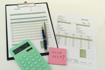 Fototapeta na wymiar Finance savings concept business paper charts with calculator