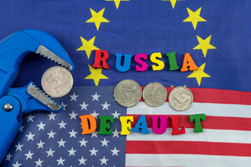 Default in Russia on color flag