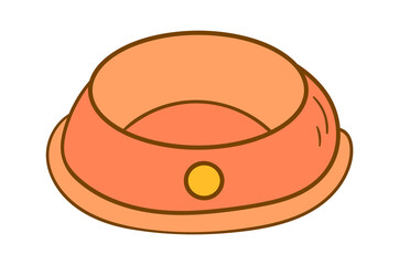 Pet food bowl. Vector illustration