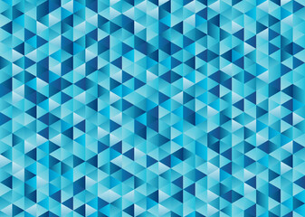 Abstract blue triangle geometric gradient background	