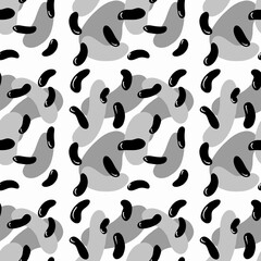 Abstract seamless beans pattern for fabrics and packaging and gifts and cards and linens and kids