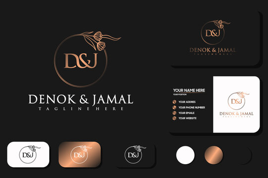 feminine logo initial D&J, reference for your business logo.