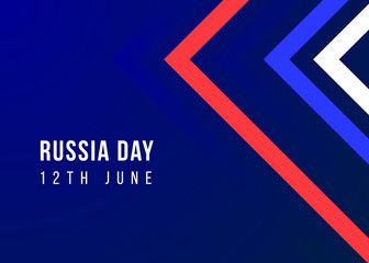 Russia Day 12 June background, banner,  greeting card illustration for the festival. Russia day flag, holiday in Russia coupon banner and flyer, postcard, celebration festival frame vector