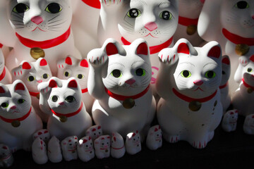 お寺にたくさんの招き猫