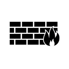 Firewall icon or logo isolated sign symbol vector illustration - high quality black style vector icons