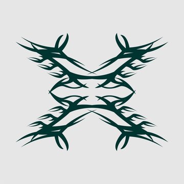 vector illustration tribal pattern tattoo symmetrical cool and unique maori body decoration