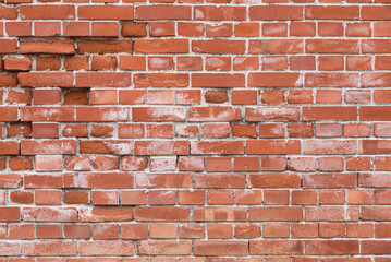 崩れかけの古いレンガの壁　1896年建造