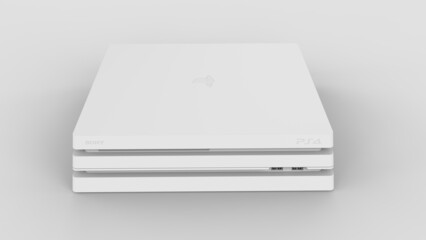 Mockup Console game 3d rendering illustration on white background