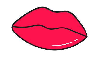 Female Lips Icon. Vector illustration