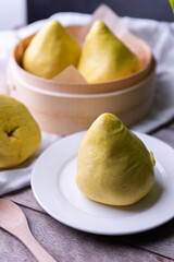 Chinese traditional food, handmade wowotou, cornmeal wowotou, delicious and healthy coarse grain food