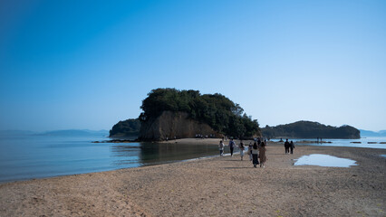 sandbar on the sea in Japan