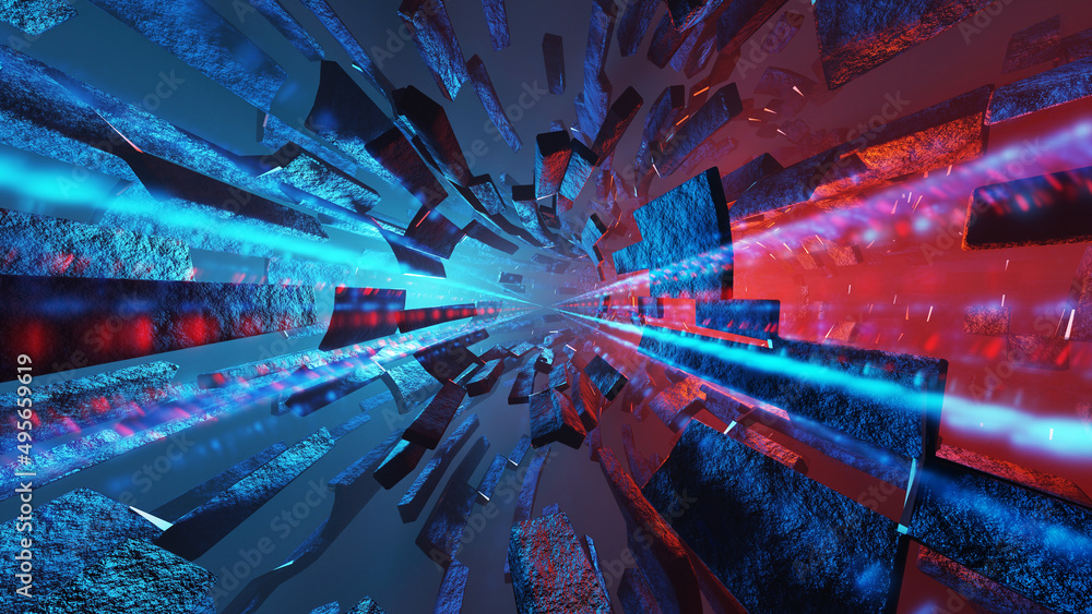 Aufkleber 3d rendering abstract futuristic background