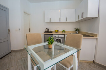 Modern kitchen in a luxury apartment