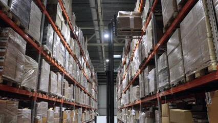 Work in progress in a large warehouse