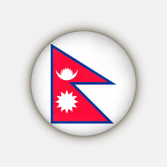 Country Nepal. Nepal flag. Vector illustration.